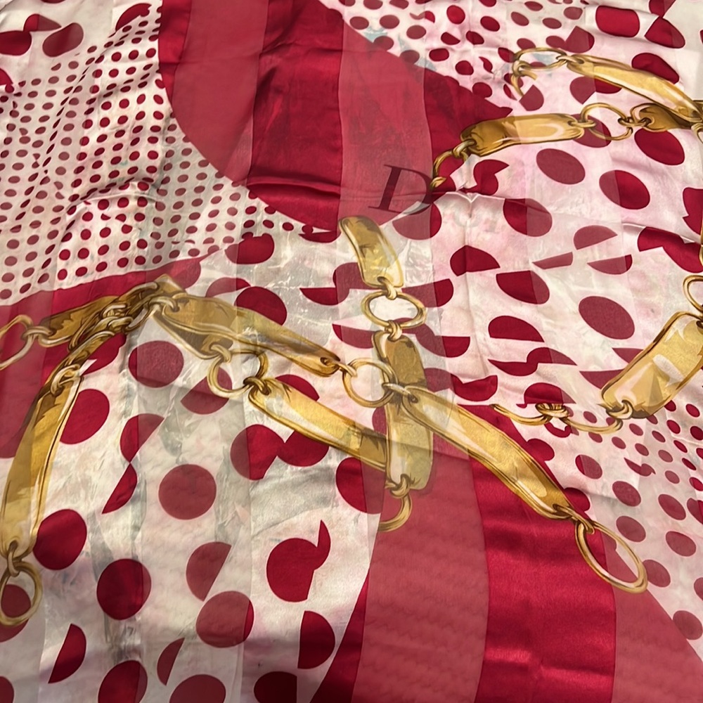 Christian Dior large shawl scarf silk - Picture 4 of 9